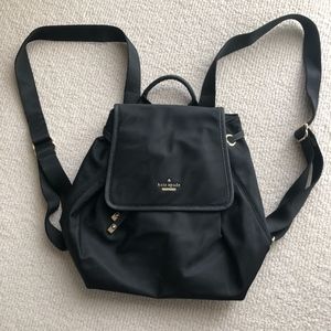 NEW black kate spade backpack